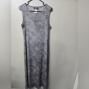 Vintage 90s mesh floral dress with slip